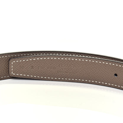 Hermes Swift Epsom 24mm Mini Constance H Belt 75 Black Etoupe 3 of 6