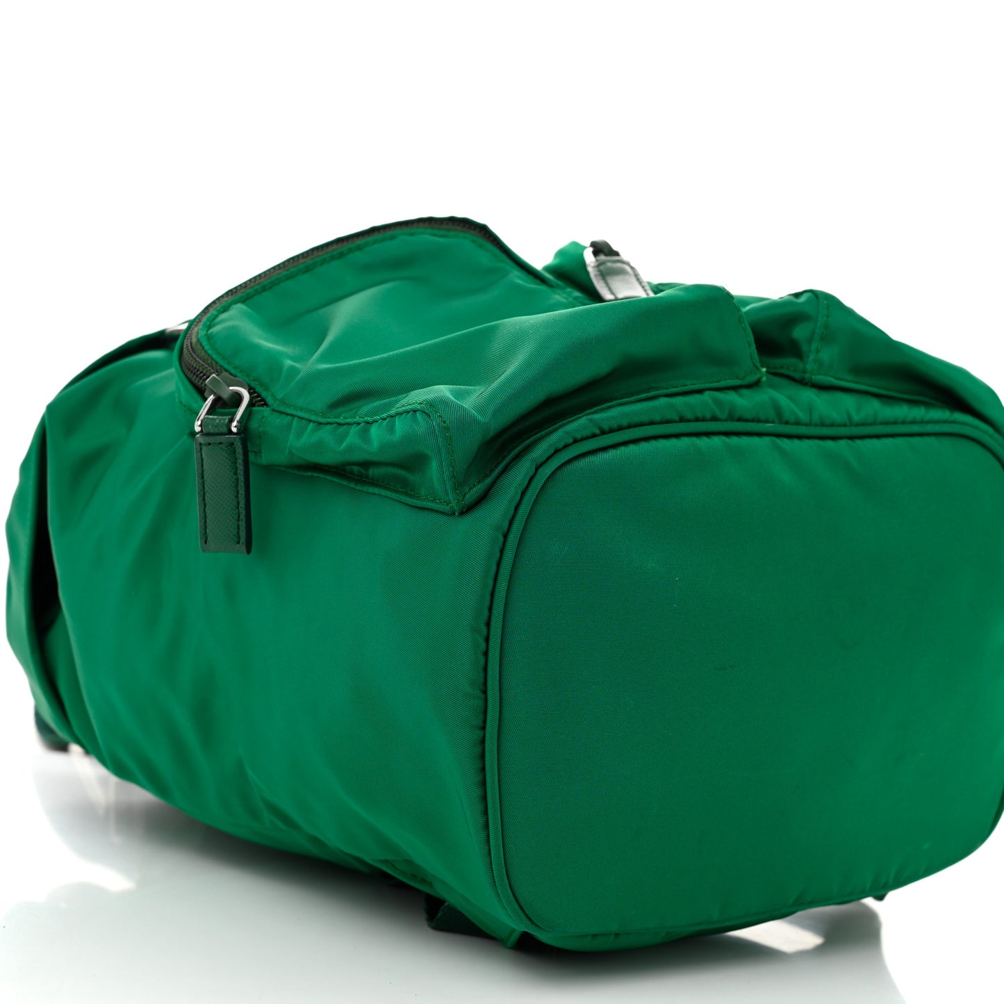 Nylon Vela Saffiano Double Buckle Backpack Oleandro