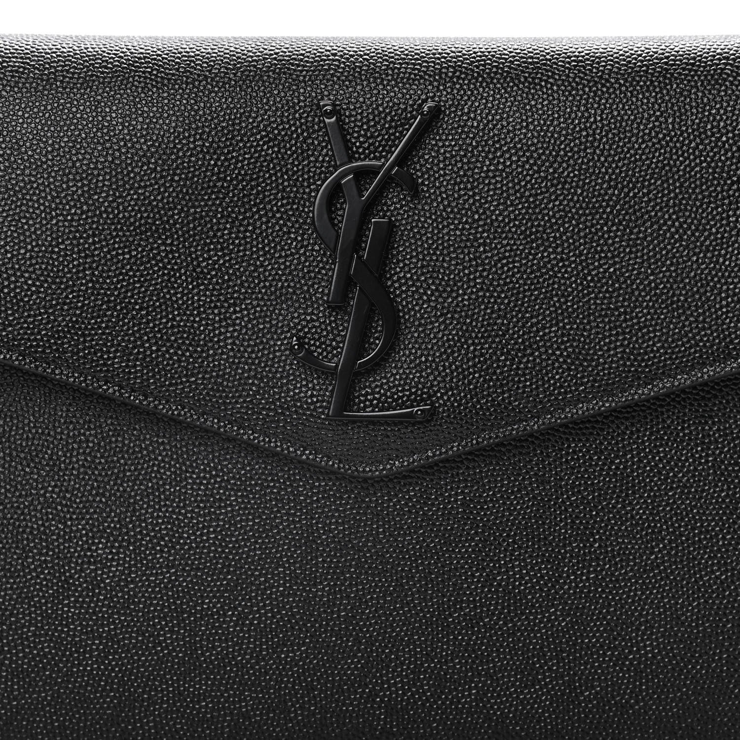 Saint Laurent Grain De Poudre Uptown Pouch Black 8 of 9