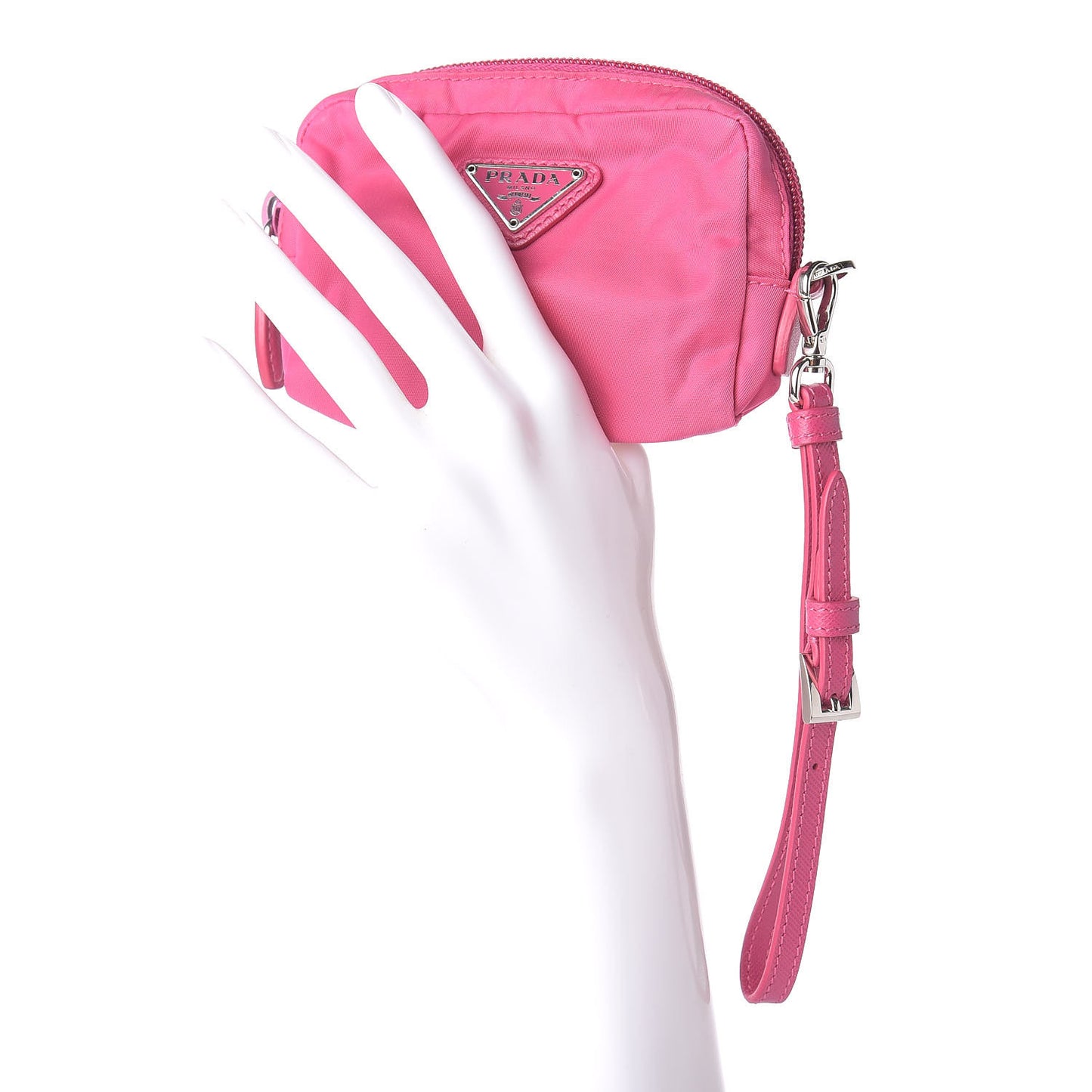 Tessuto Nylon Wristlet Fuxia