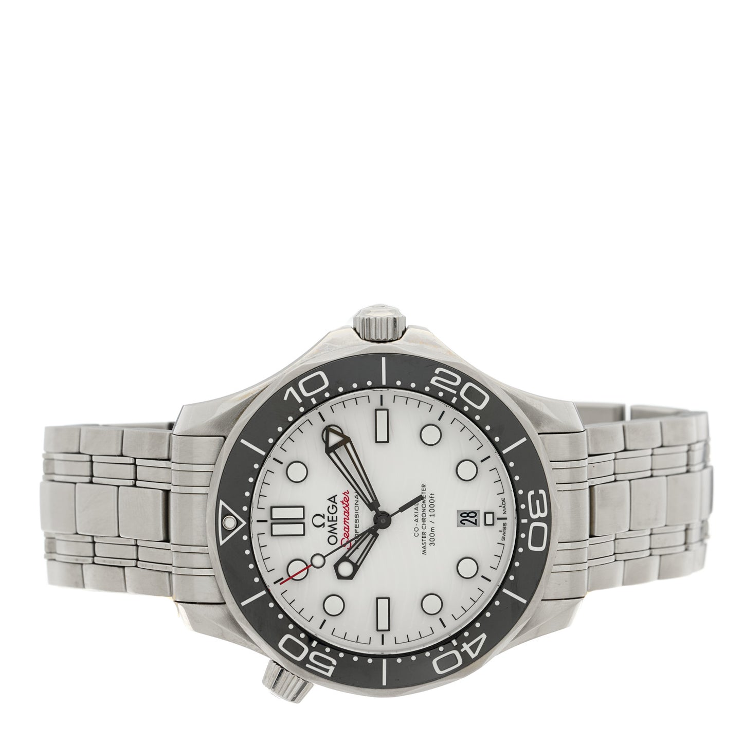 Stainless Steel 42mm Seamaster 300m Automatic Watch White 210.30.42.20.04.001