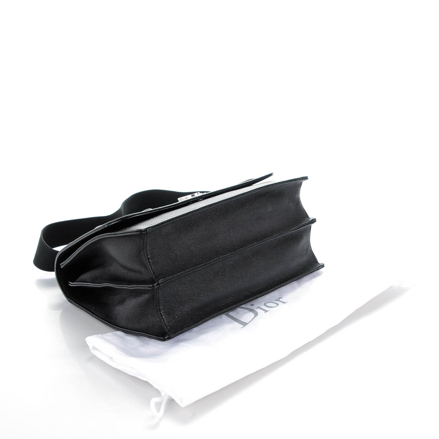 Christian Dior Grained Calfskin Diorama Satchel Black 4 of 7