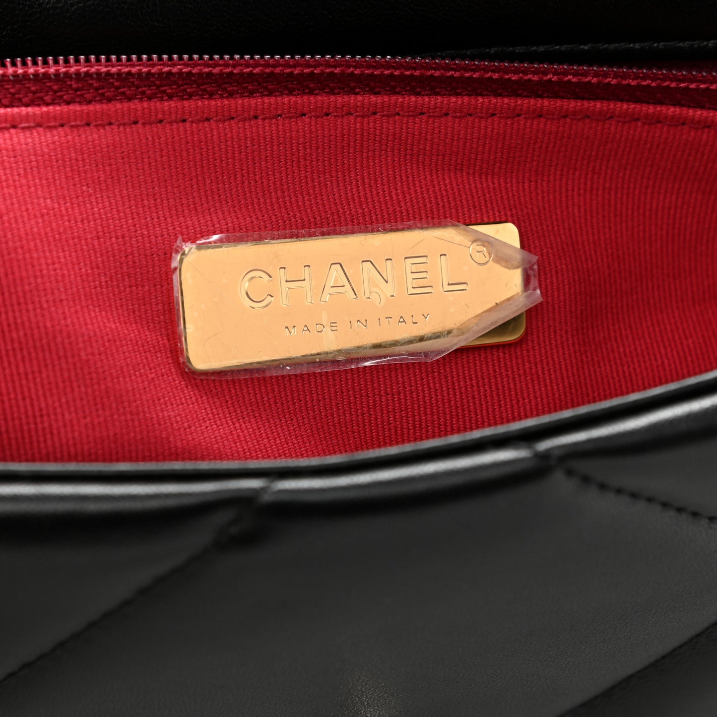 Lambskin Quilted Medium Chanel 19 Flap Black