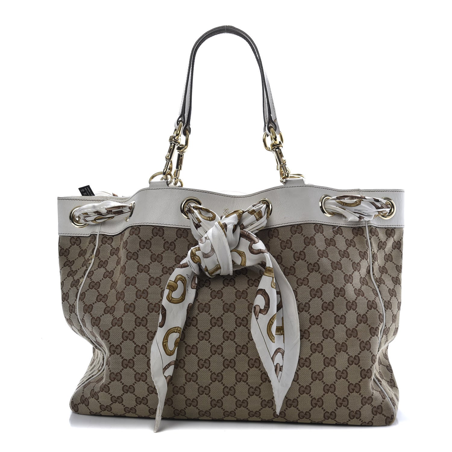 Gucci Monogram Large Positano Tote Off White 1 of 9