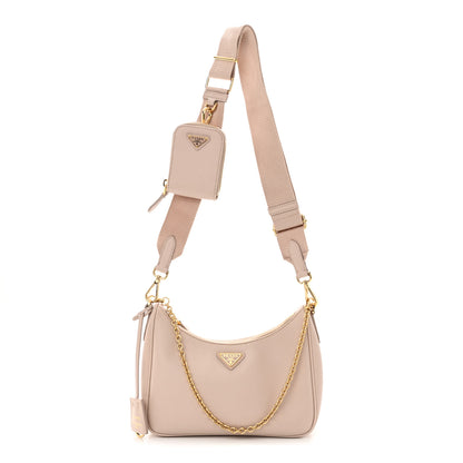 Prada Saffiano Re-Edition 2005 Shoulder Bag Cammeo Beige 1 of 12