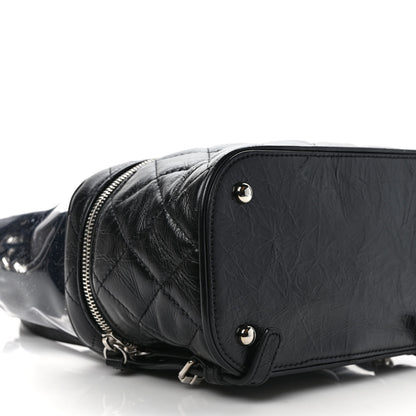 Chanel Crumpled Calfskin PVC Quilted Flap Black 7 of 10