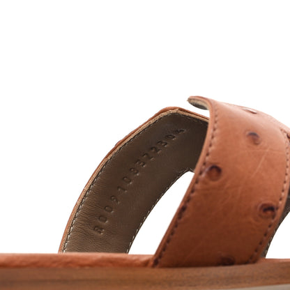 Hermes Ostrich Oran Sandals 39 Naturel 9 of 10