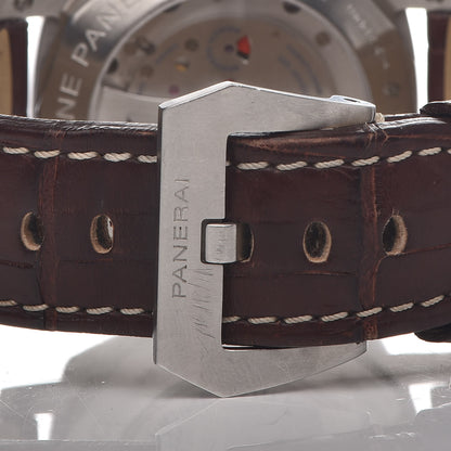 Panerai Stainless Steel Alligator 44mm Luminor GMT Automatic Watch Black PAM00320 5 of 11
