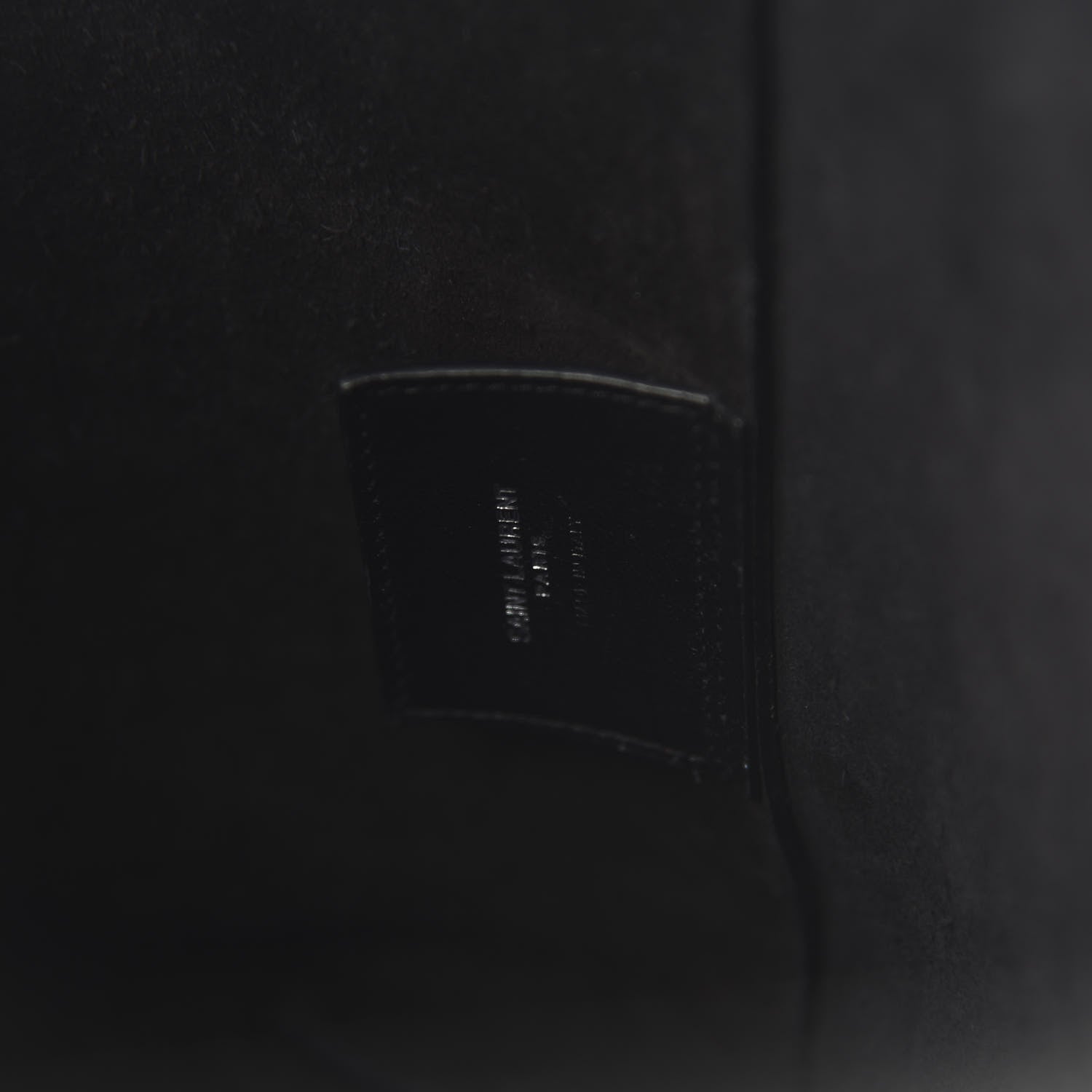 Saint Laurent Calfskin Crocodile Embossed Large Shopper Tote Black 8 of 9