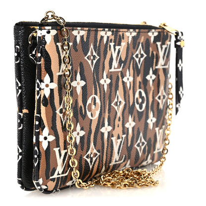 Louis Vuitton Monogram Giant Jungle Pochette Double Zip Black 3 of 12