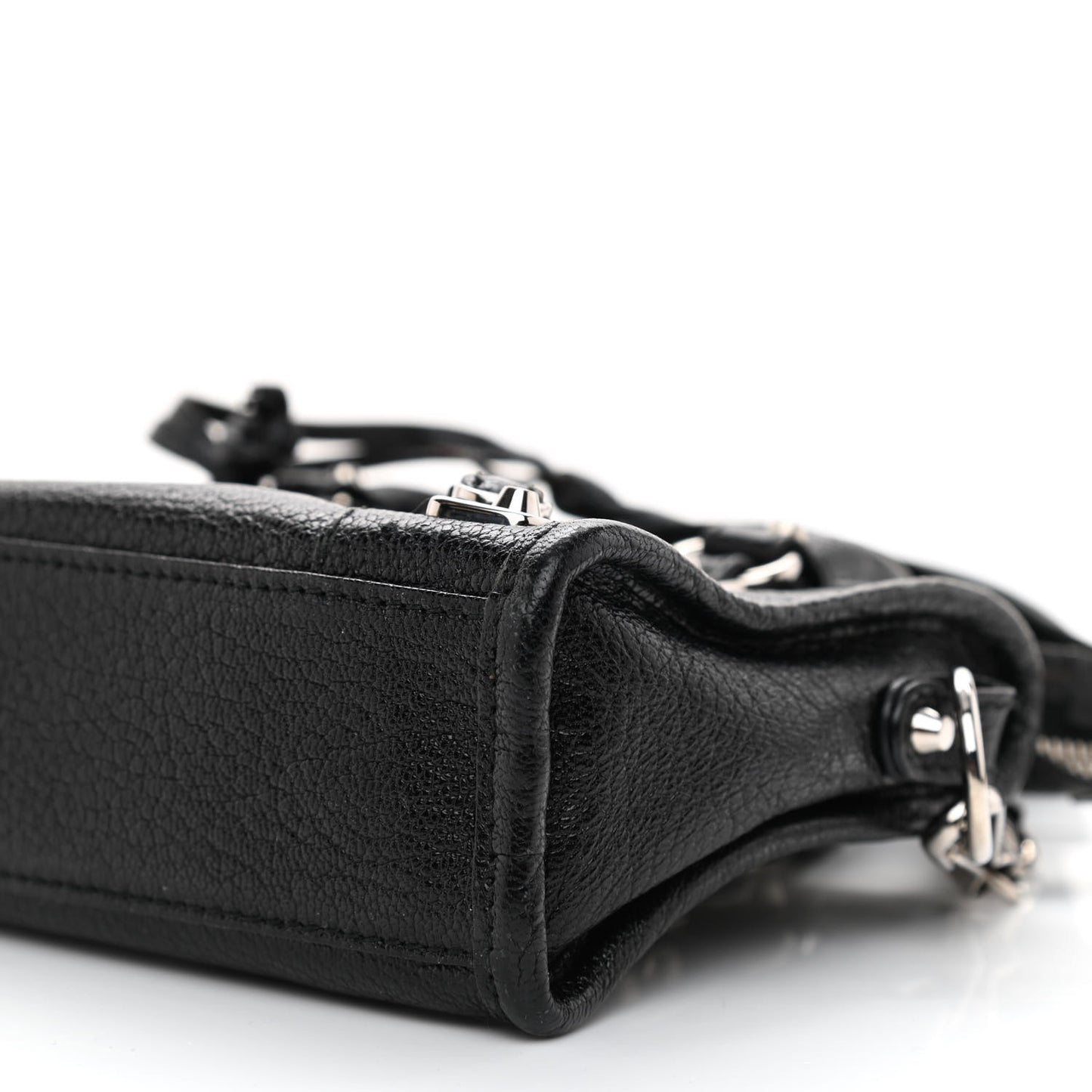 Agneau Classic Silver Hardware Nano City Black