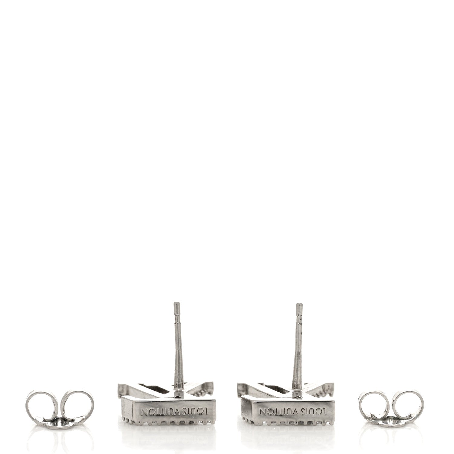 Louis Vuitton Crystal LV Iconic Earrings Silver 3 of 4