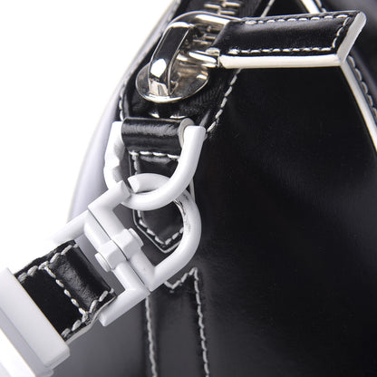 Givenchy Calfskin Contrast Topstitch Small Antigona Black White 13 of 14