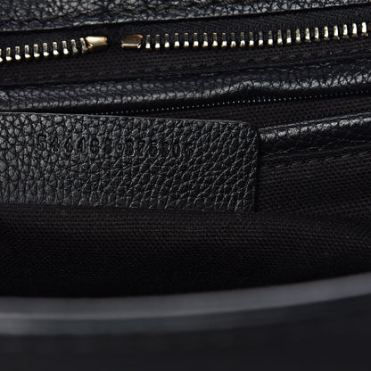 Alexander McQueen Pebbled Calfskin Small Skull Padlock Zip Around Tote Black 8 of 13