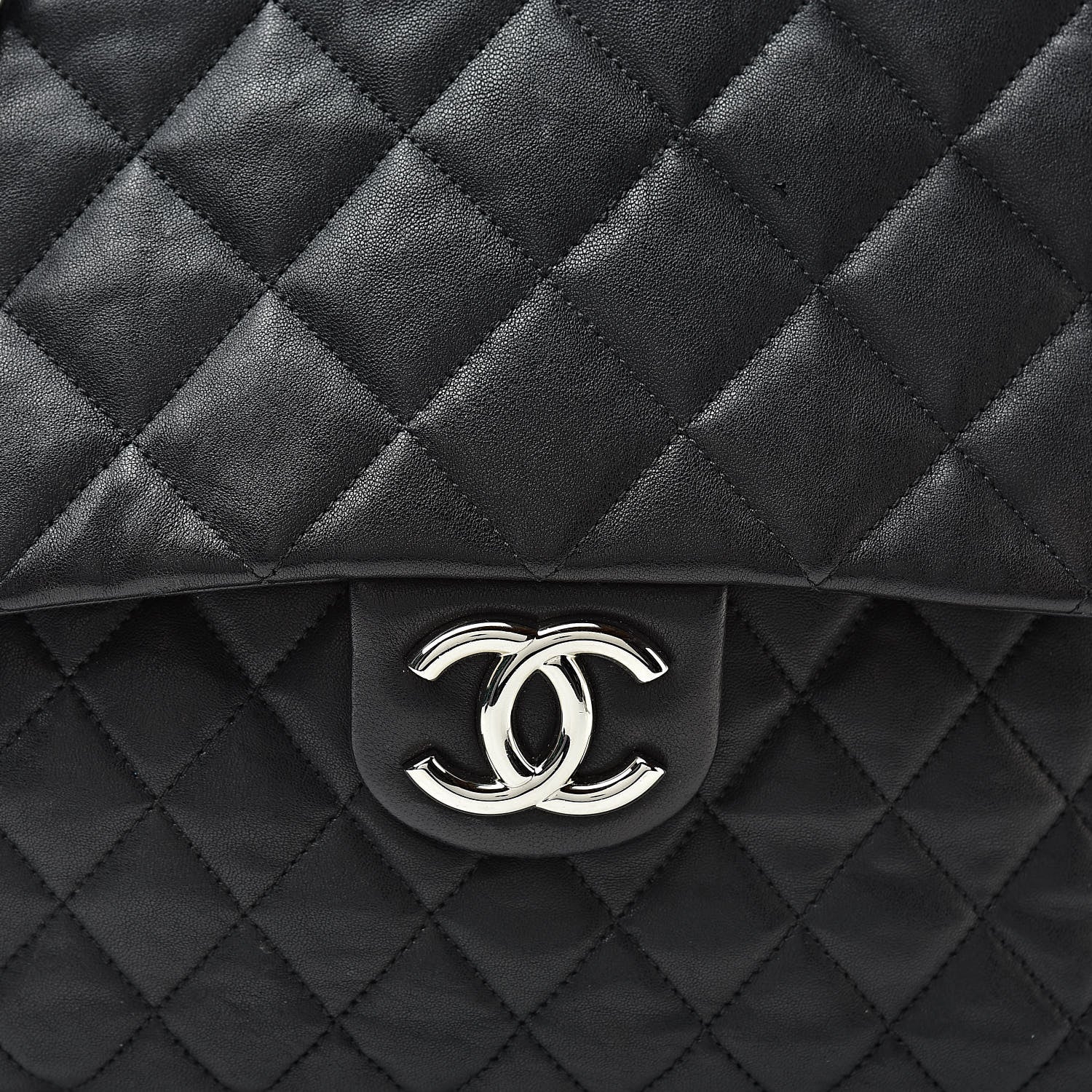 Chanel Washed Lambskin Quilted Maxi Chain Around Flap Black 8 of 11
