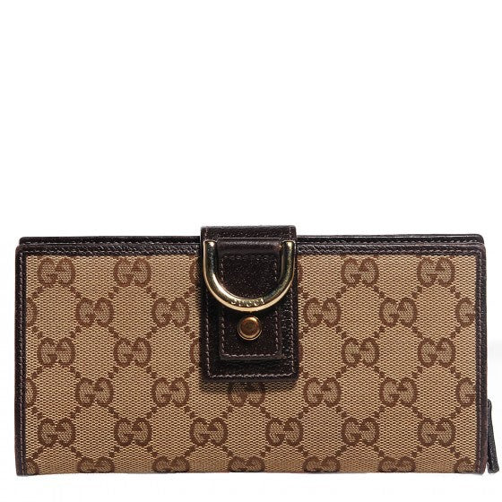 Gucci Monogram Abbey Continental Wallet Dark Brown 1 of 7