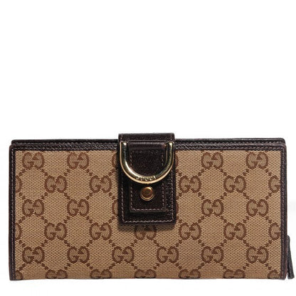 Gucci Monogram Abbey Continental Wallet Dark Brown 1 of 7