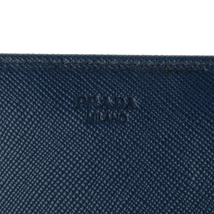 Prada Saffiano Metal Continental Flap Wallet Bleuette 6 of 9