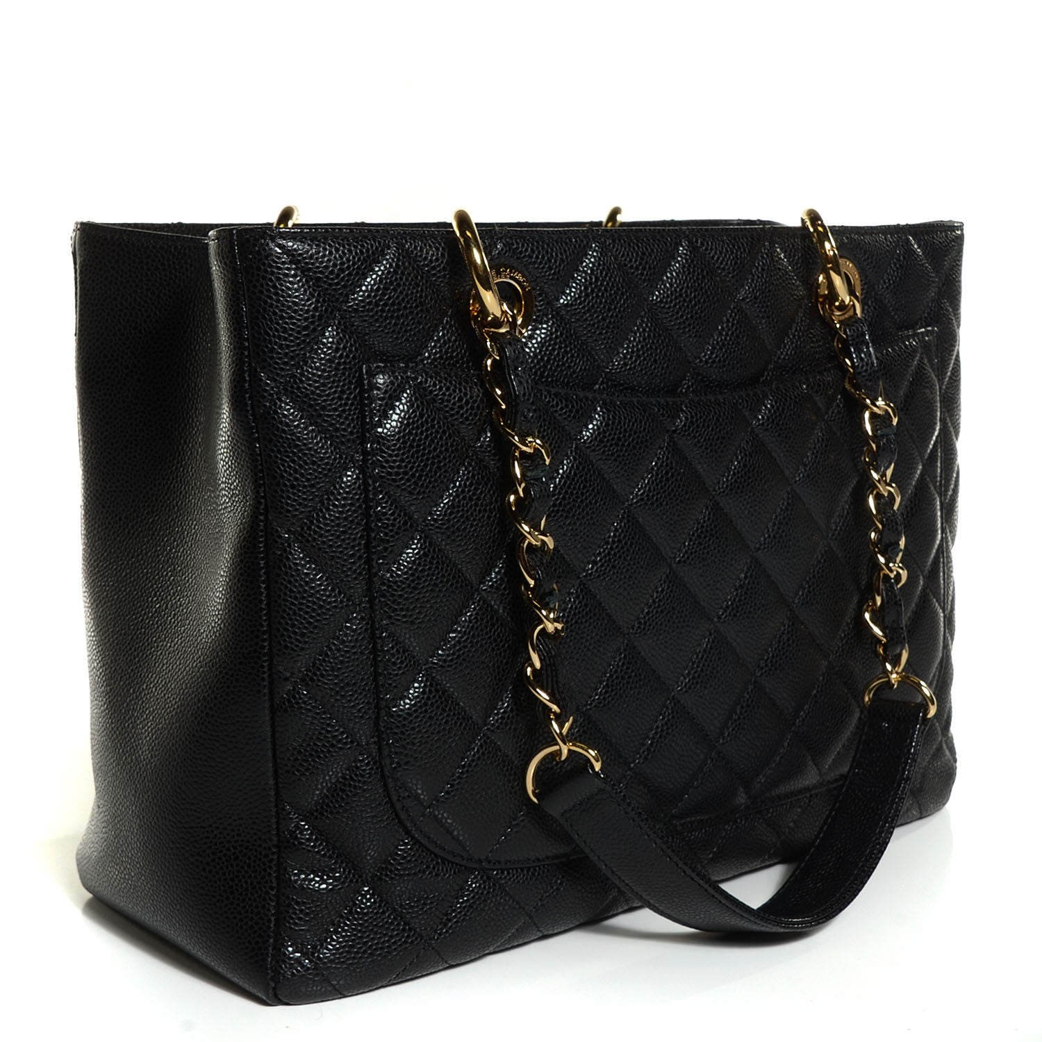 Chanel Caviar Quilted Grand Shopping Tote GST Black 3 of 7