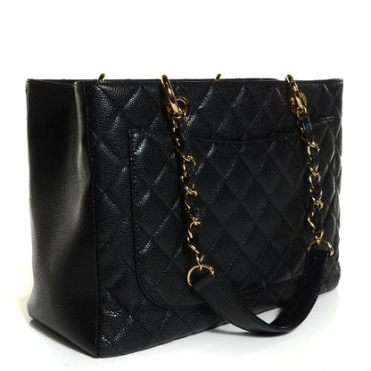 Chanel Caviar Quilted Grand Shopping Tote GST Black 3 of 7