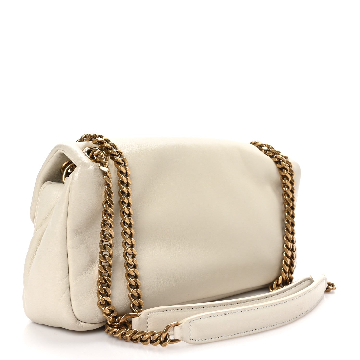 Saint Laurent Plunged Lambskin Calypso Blanc Vintage 3 of 10