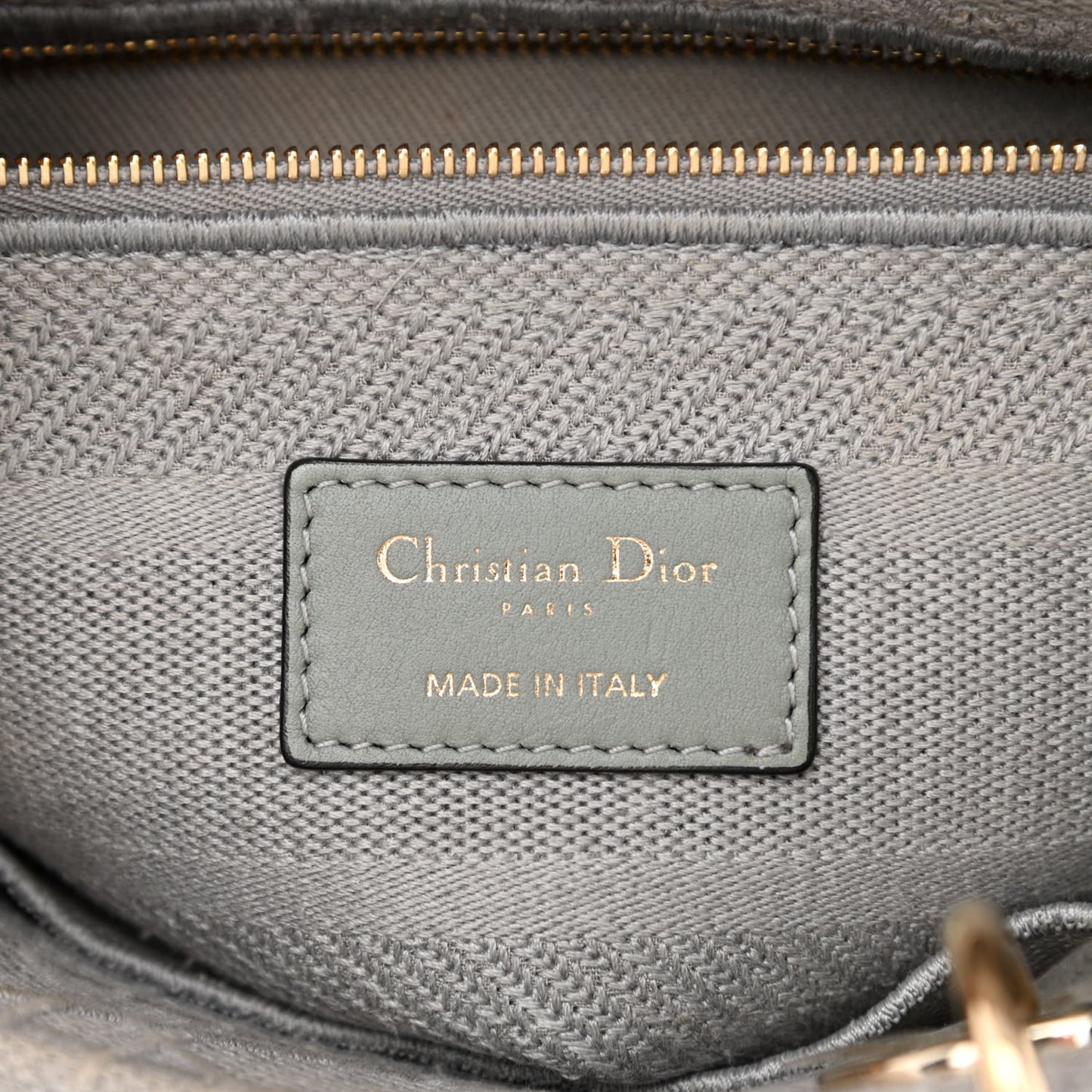 Canvas Embroidered Cannage Medium Lady D-Lite Gray