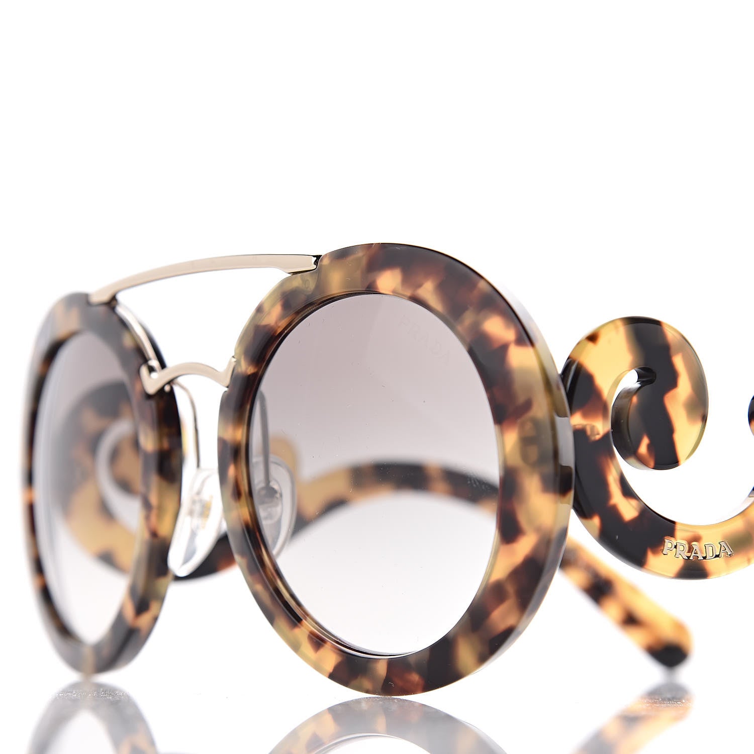 Prada Baroque Sunglasses SPR 13S Havana 7 of 8