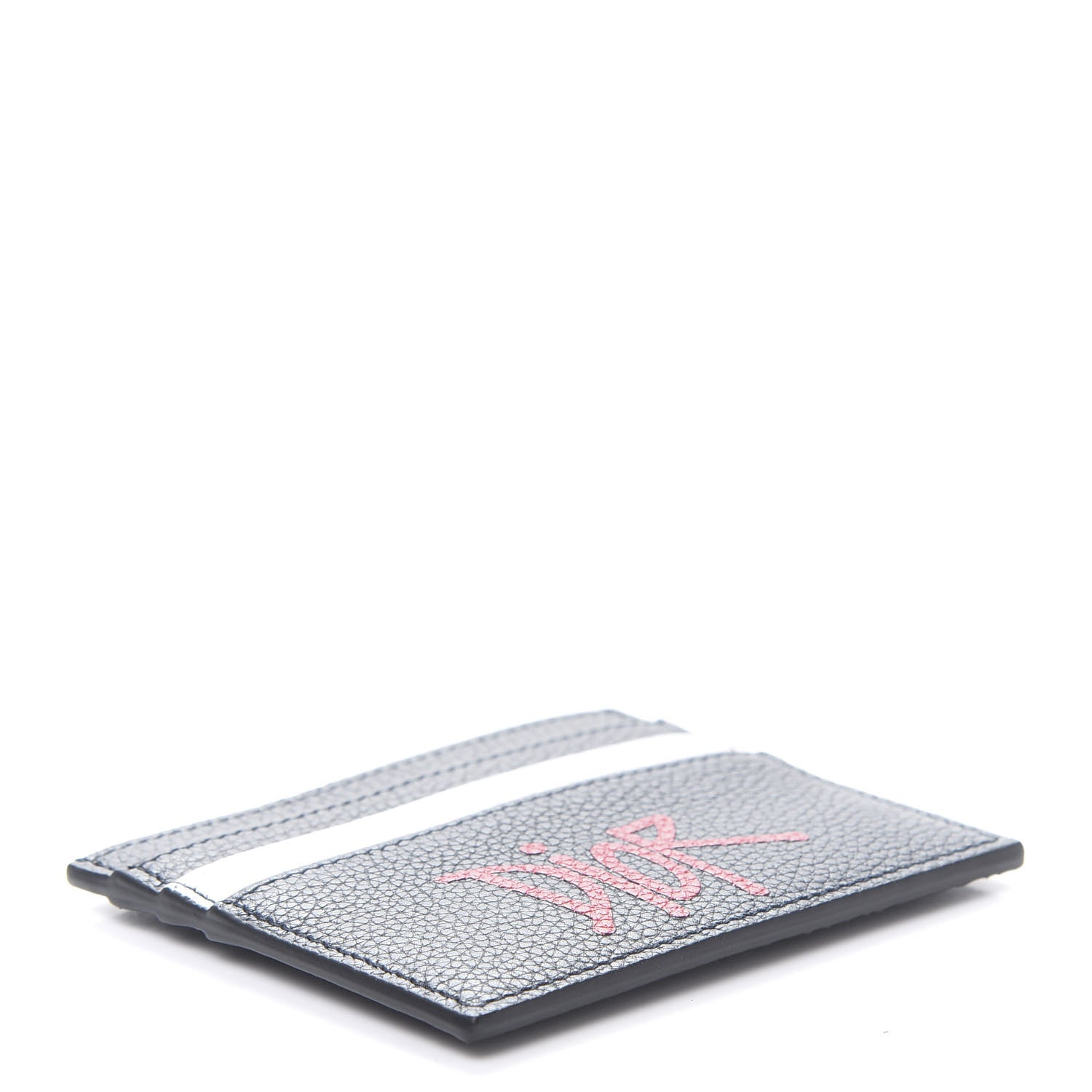 Christian Dior X SHAWN STUSSY Grained Calfskin Ox Head Card Holder Navy Blue 4 of 10