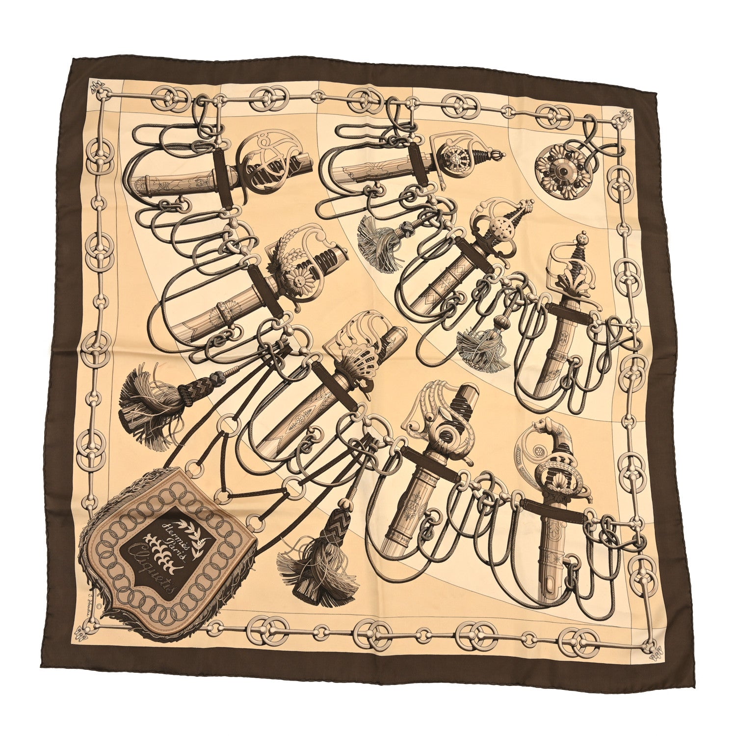 Hermes Silk Cliquetis Scarf 90 1 of 3