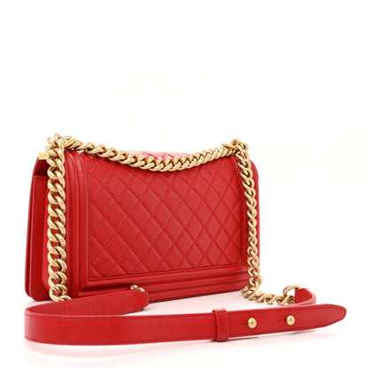 Chanel Lambskin Quilted Medium Boy Flap Red 3 of 12