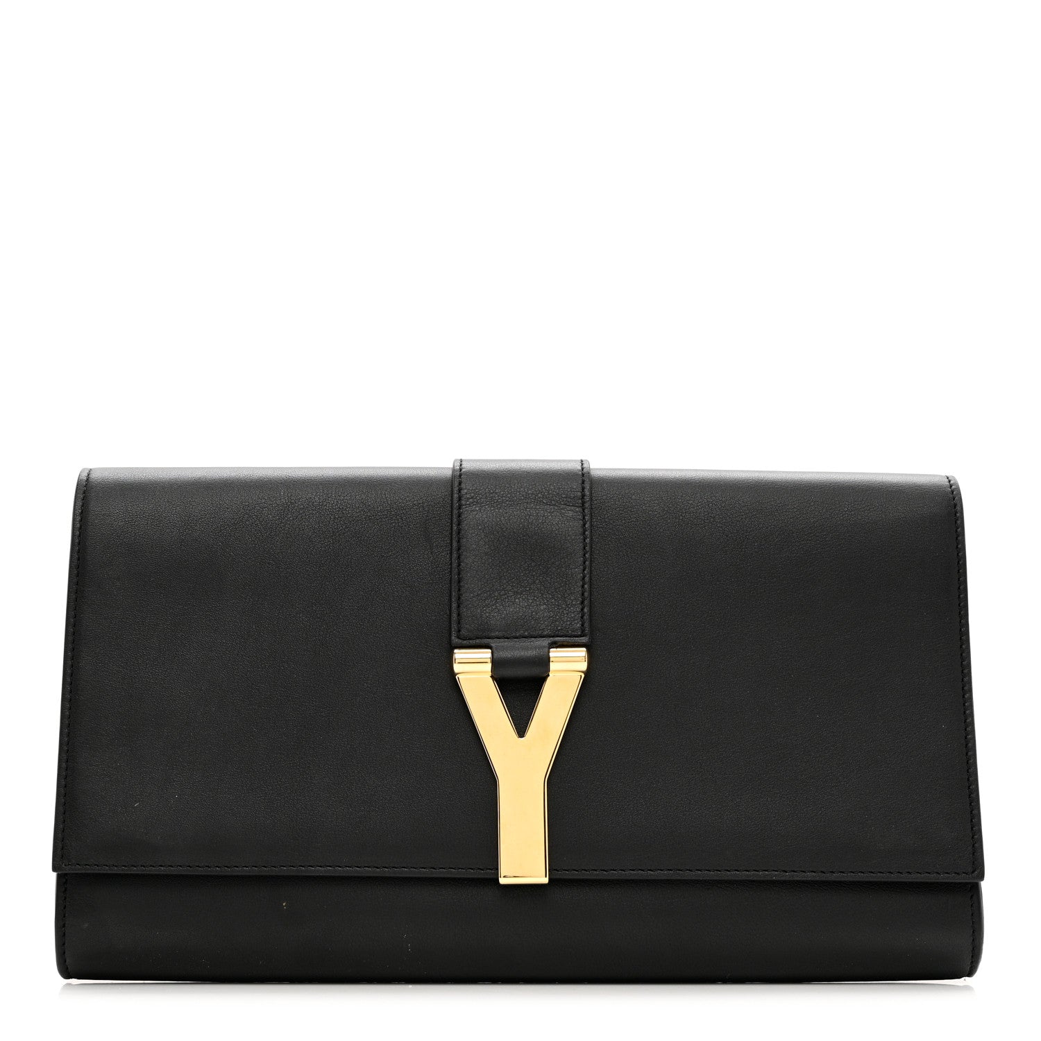 Saint Laurent Calfskin Classic Y Ligne Clutch Black 1 of 7
