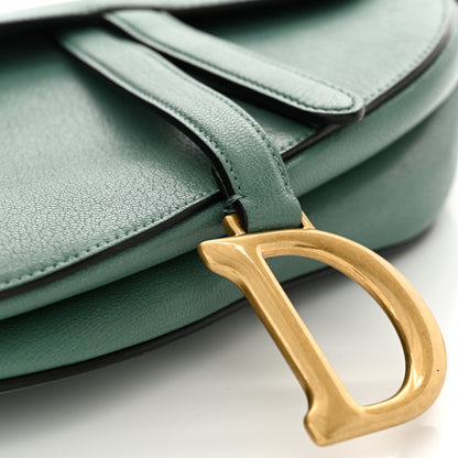 Christian Dior Shiny Goatskin Saddle Bag Green 11 of 14