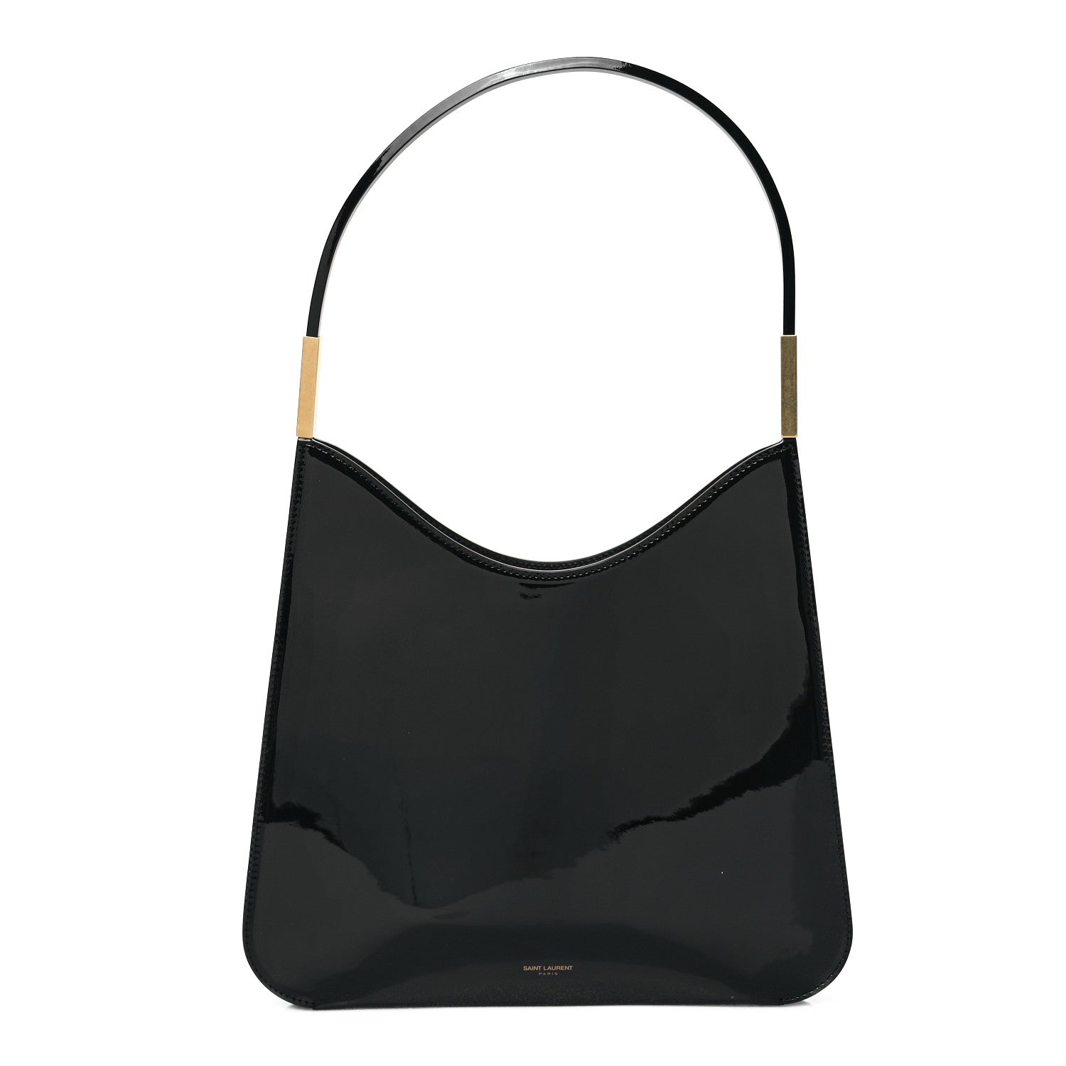 Saint Laurent Patent Calfskin Sadie Shoulder Bag Black 1 of 10