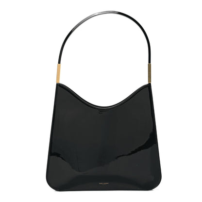 Saint Laurent Patent Calfskin Sadie Shoulder Bag Black 1 of 10