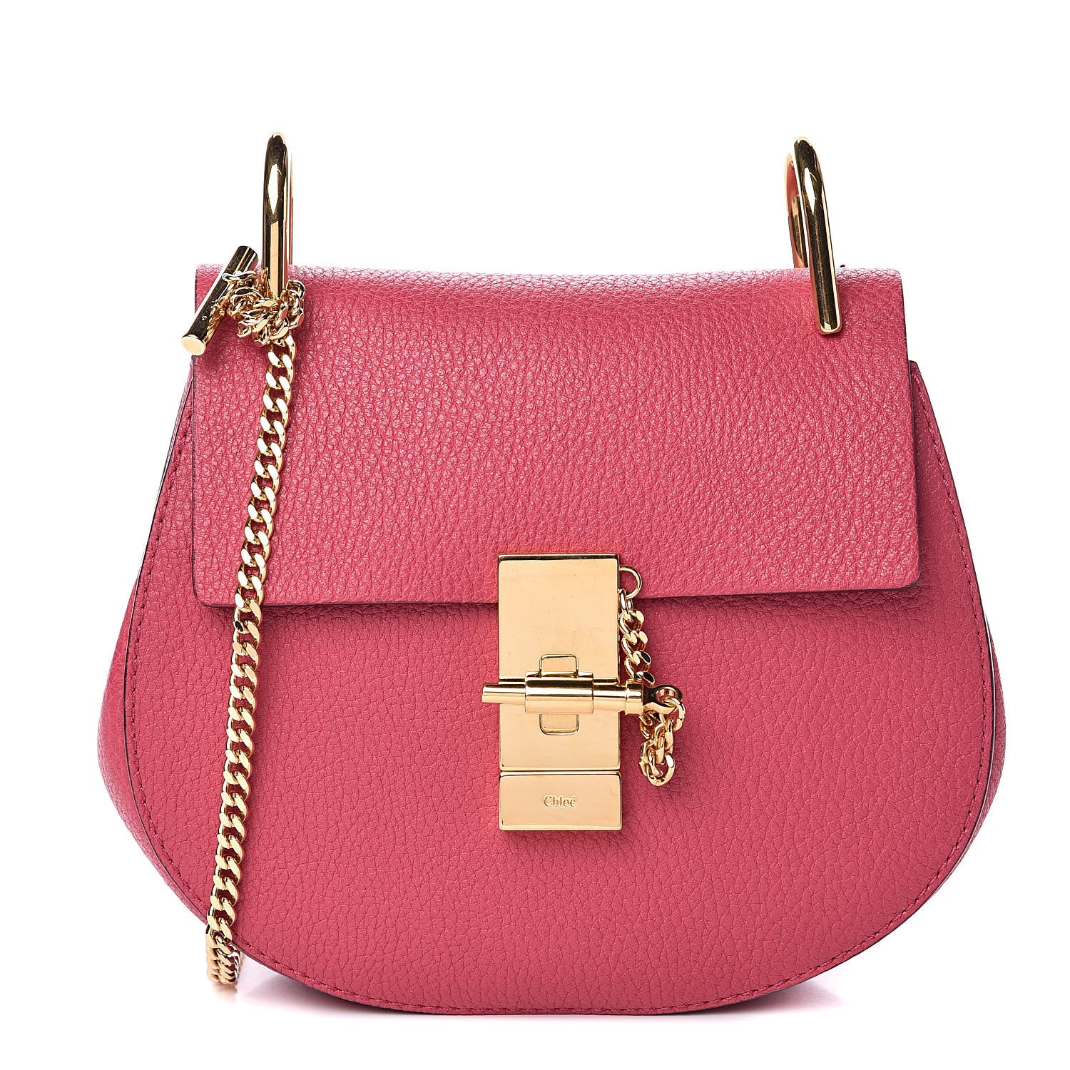 Chloe Grained Lambskin Mini Drew Shoulder Bag Dreamy Pink 1 of 10