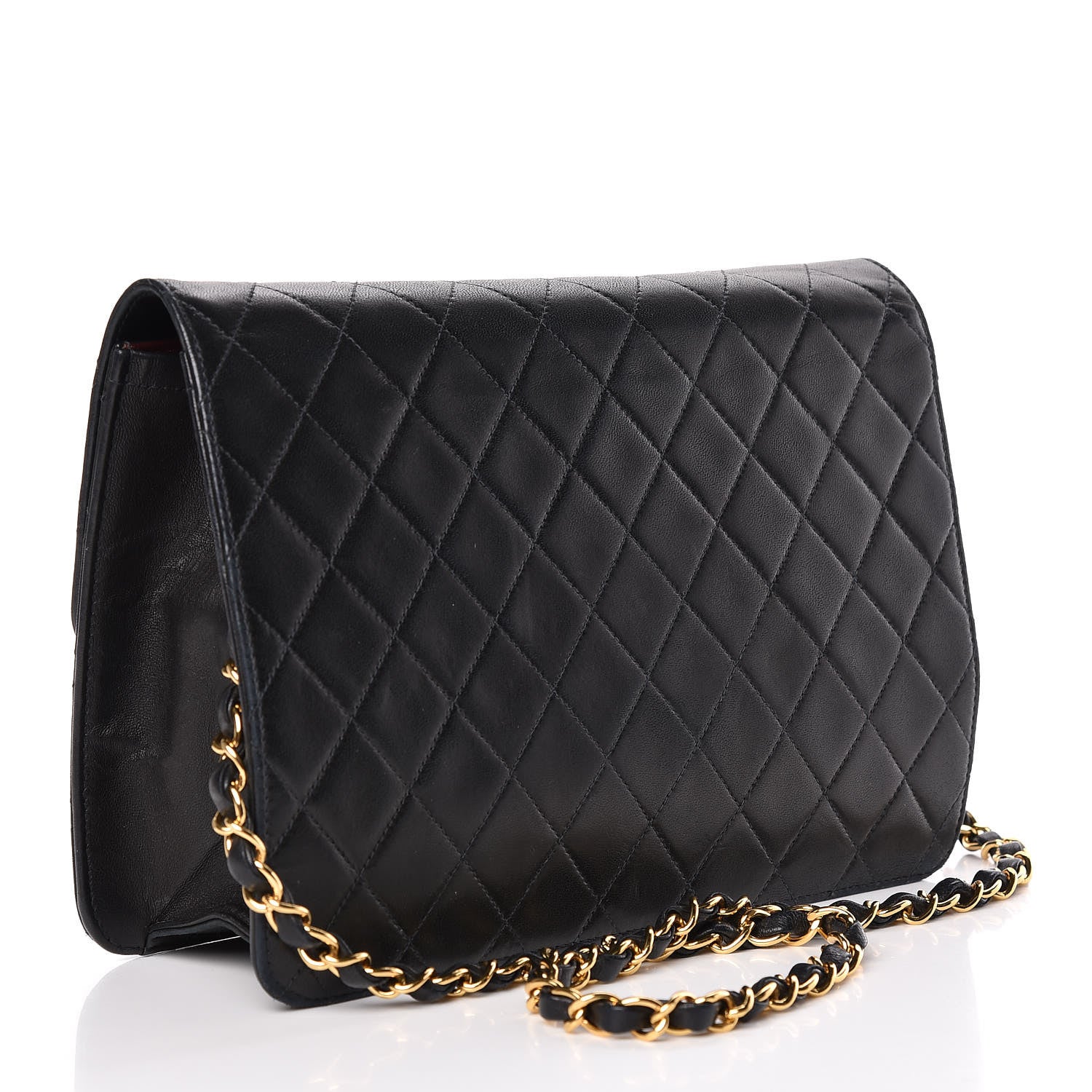 Chanel Lambskin Quilted Medium Single Flap Black 3 of 20