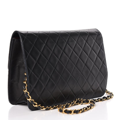 Chanel Lambskin Quilted Medium Single Flap Black 3 of 20