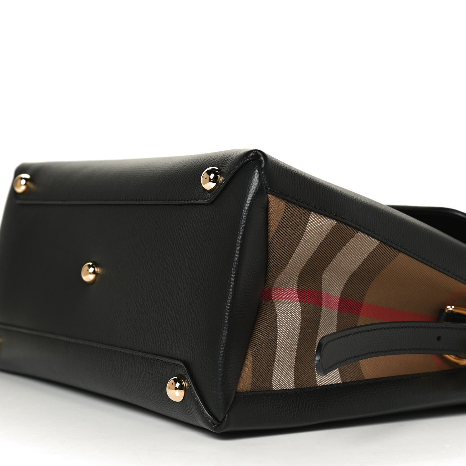 Burberry Derby Calfskin House Check Medium Camberley Black 10 of 12