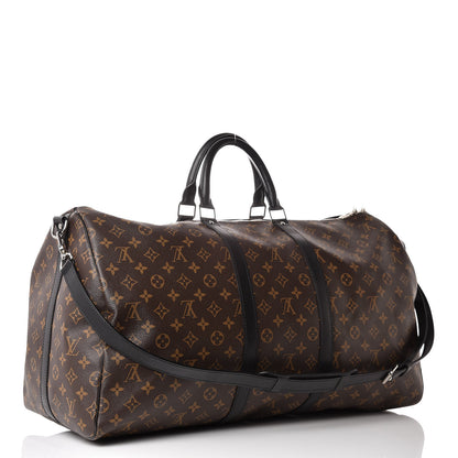 Louis Vuitton Monogram Macassar Keepall Bandouliere 55 3 of 9