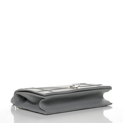Christian Dior Grained Calfskin Large Diorama Flap Bag Grey 4 of 6
