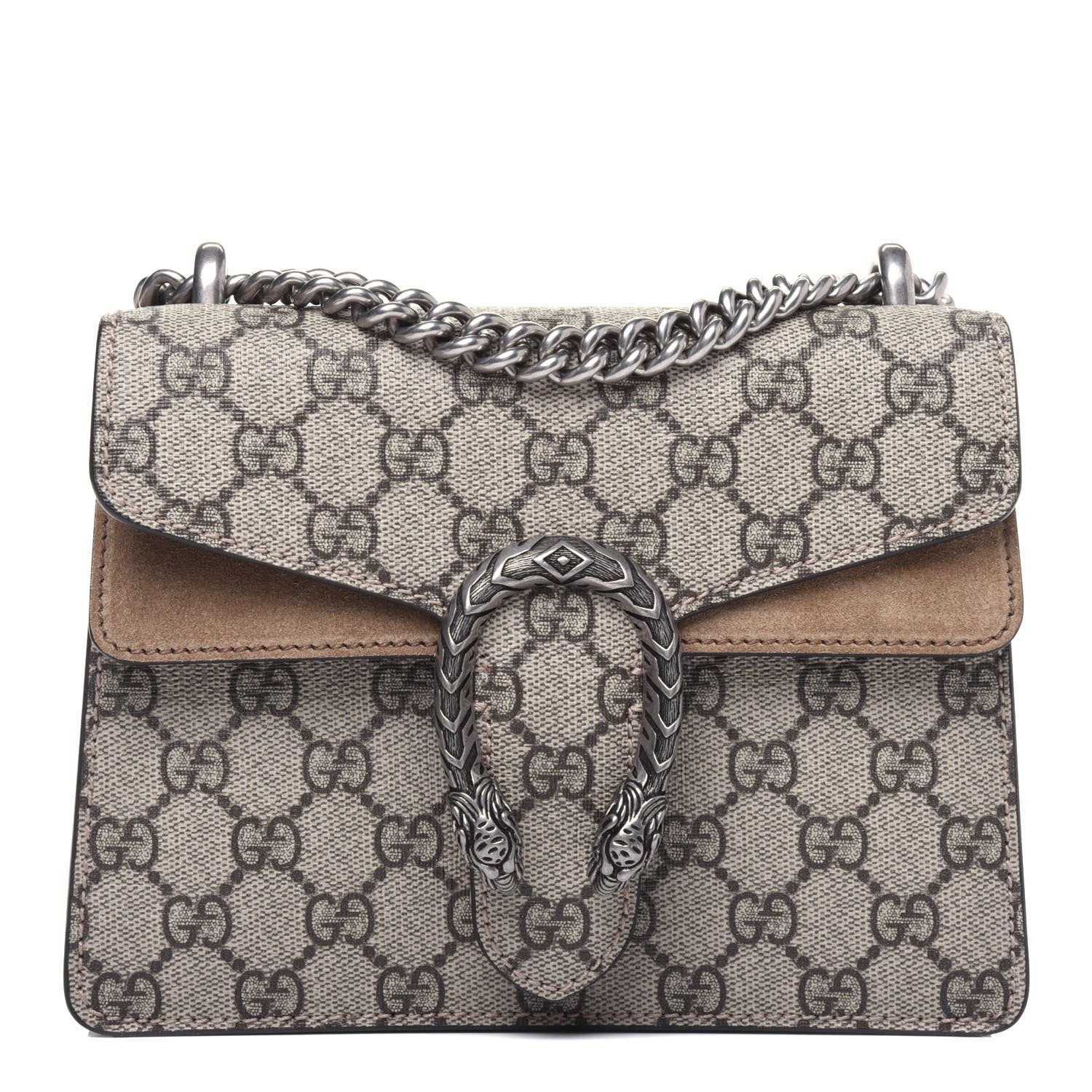 Gucci GG Supreme Monogram Mini Dionysus Shoulder Bag Taupe 1 of 15