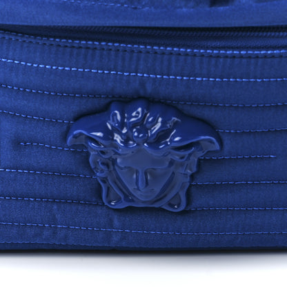 Versace Nylon Quilted Palazzo Medusa Backpack Blue 9 of 13