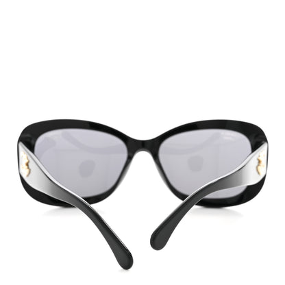 Chanel Acetate Polarized CC Sunglasses 5468-B-A Black 8 of 9