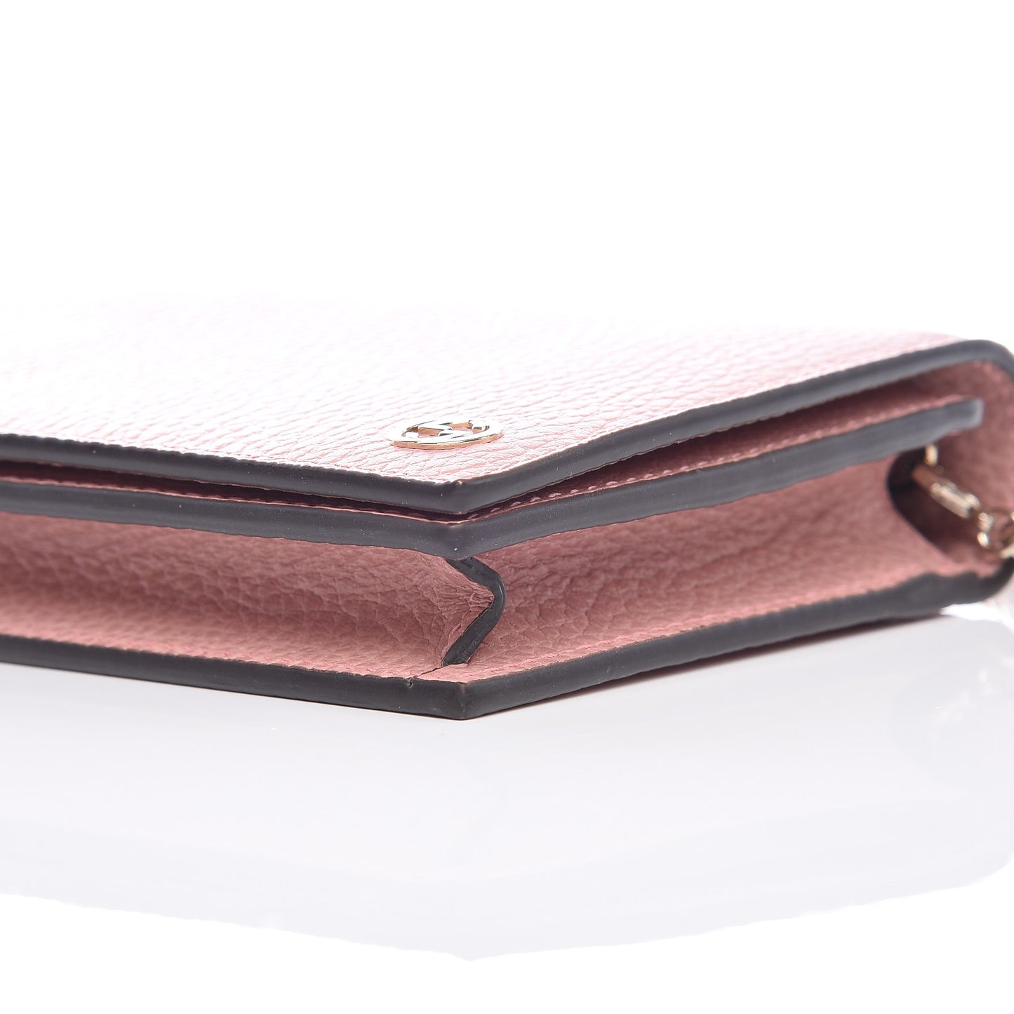 Dollar Calfskin Medium Betty Chain Wallet Soft Pink
