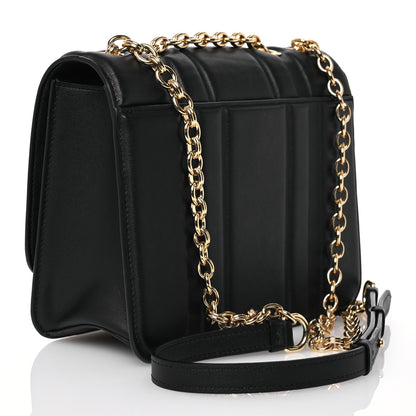 Salvatore Ferragamo Calfskin Quilted Medium New Gancini Shoulder Bag Black 2 of 13