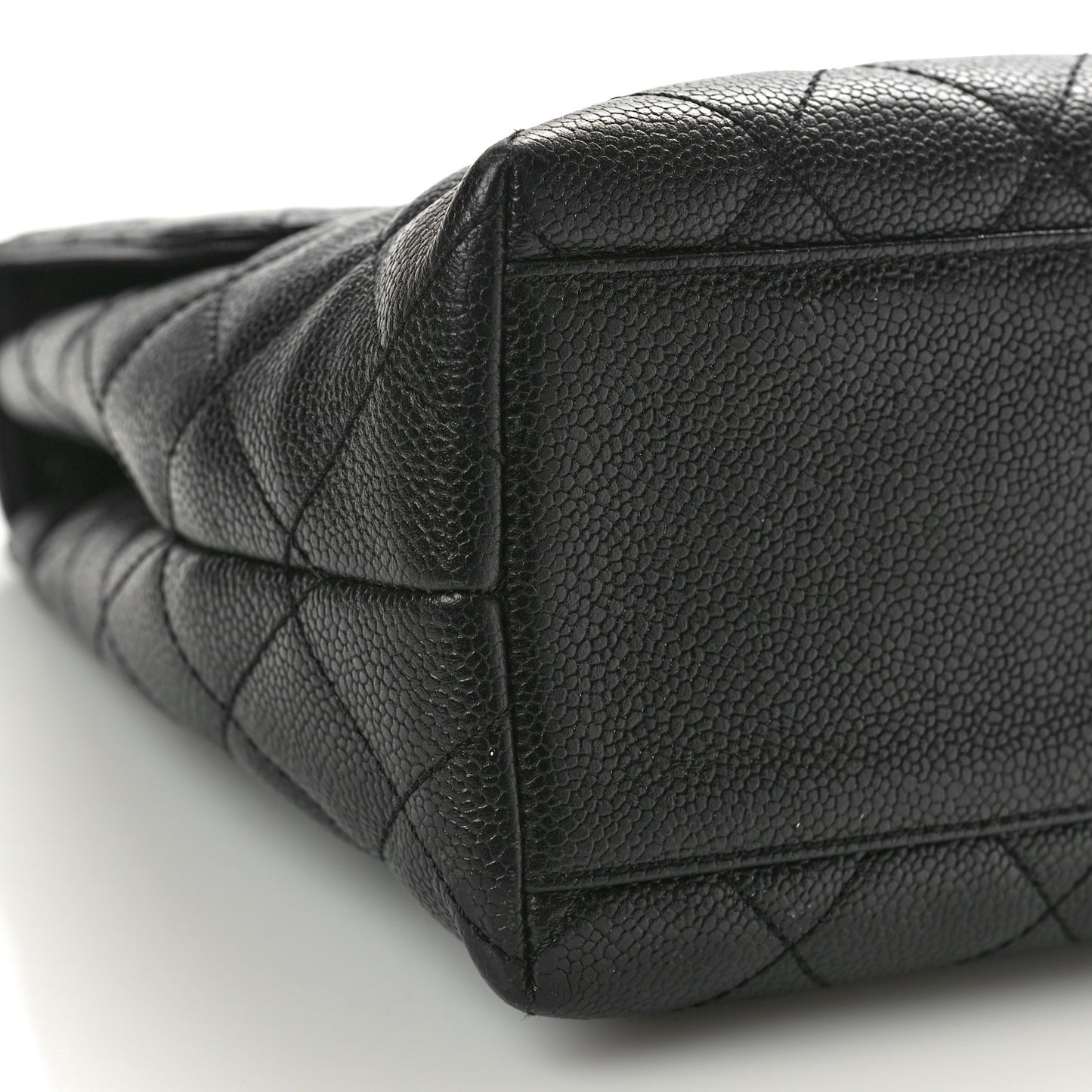 Caviar Quilted Jumbo Kelly Flap Black