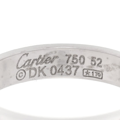 Cartier 18K White Gold 3.5mm LOVE Wedding Band Ring 52 6 4 of 4