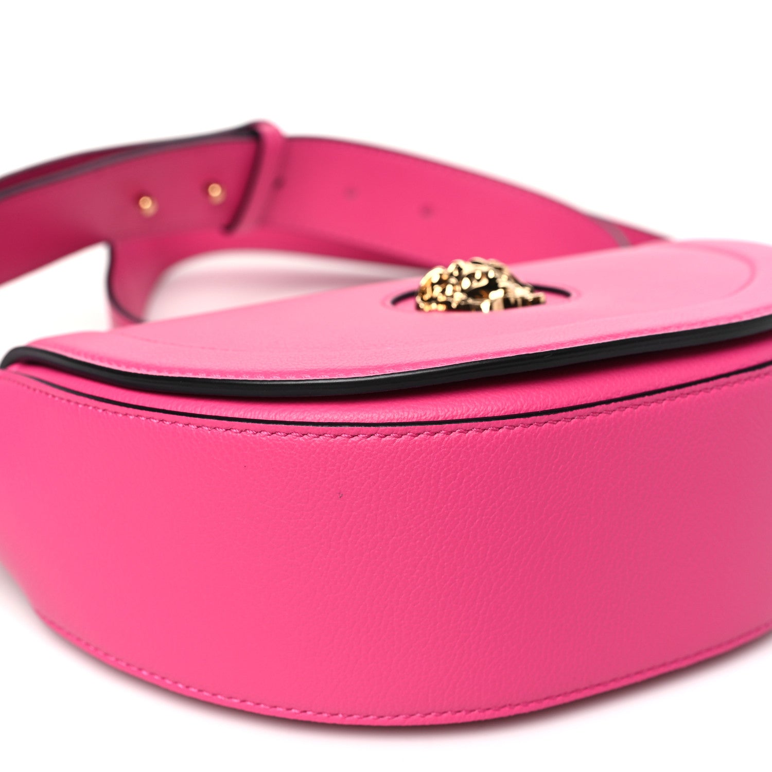 Versace Grained Calfskin La Medusa Small Shoulder Bag Pink 8 of 9