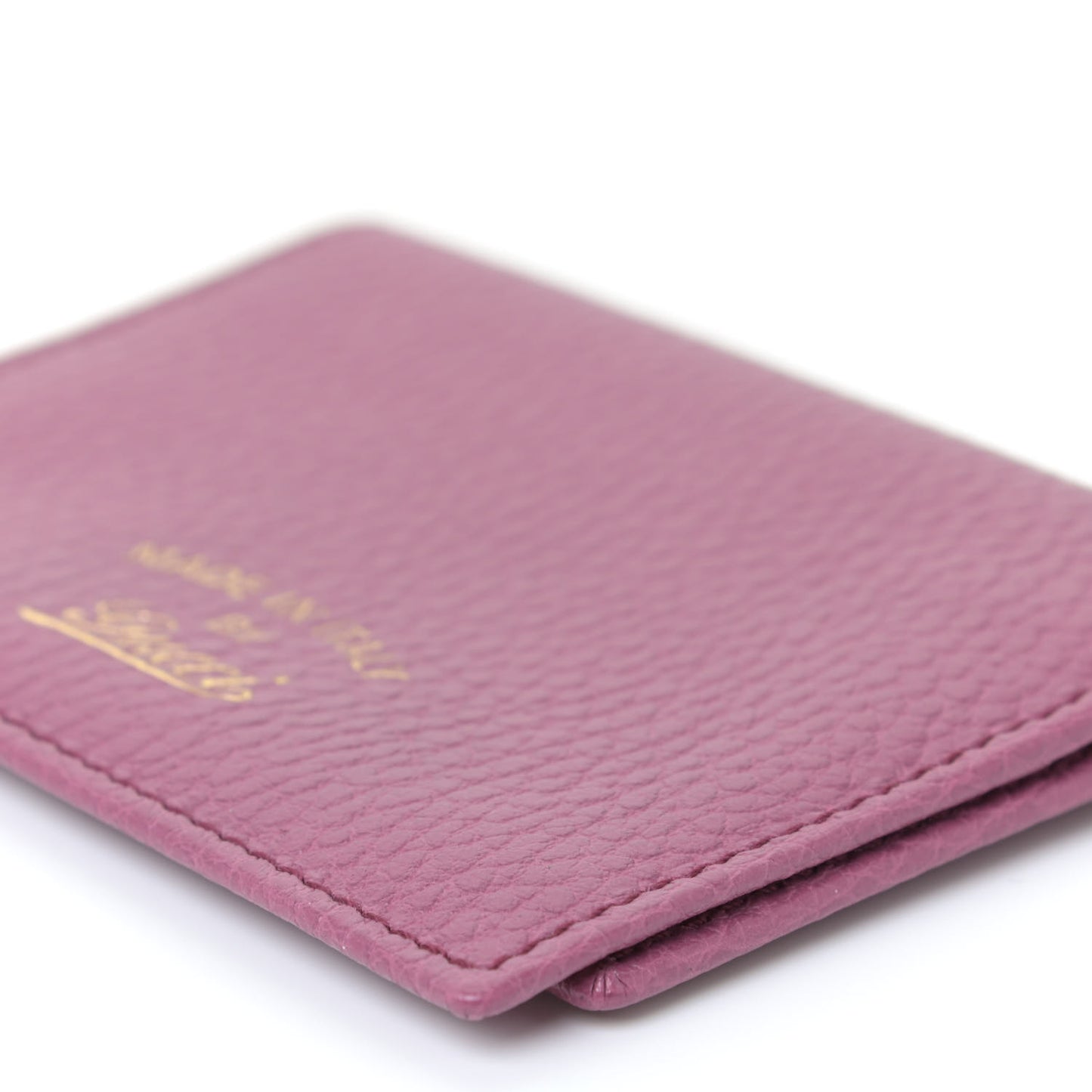Dollar Calfskin Swing Train Pass Card Case Peonia Flower