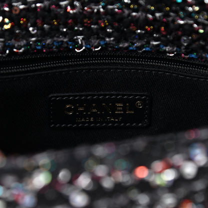 Chanel Tweed Sequin Mini Coco Handle Flap Black 6 of 11